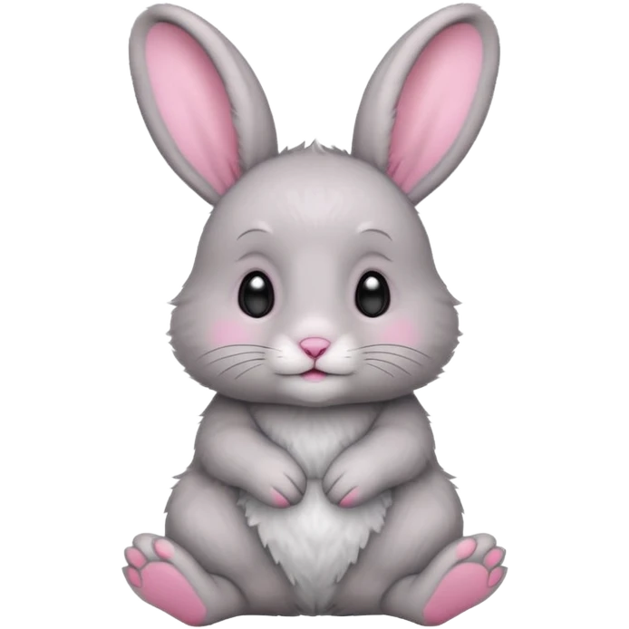 baby grey rabbit emoji