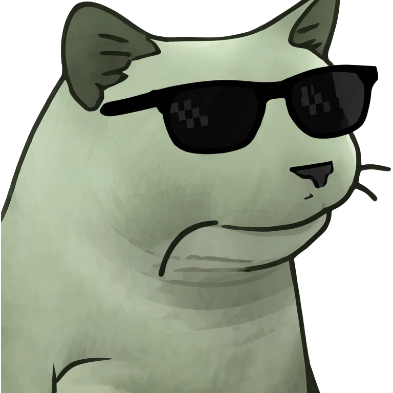 Cat with sunglasses emoji