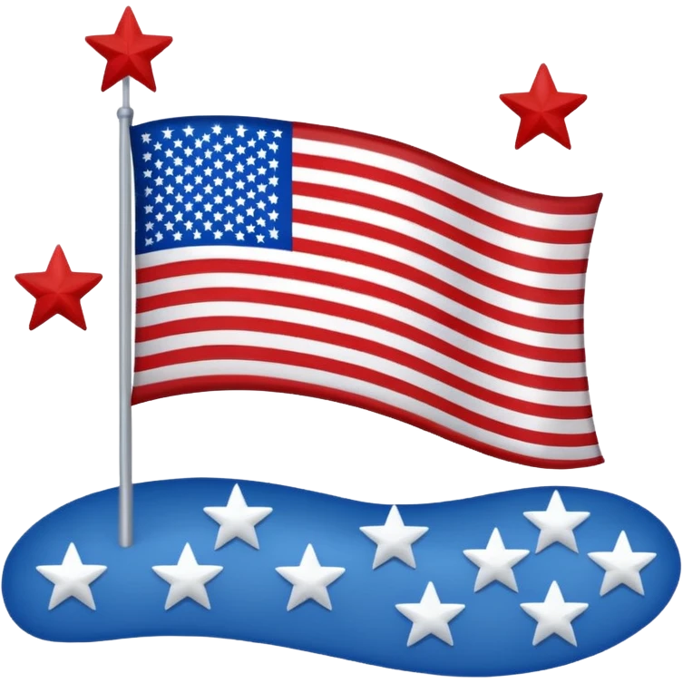 A waving American flag emoji