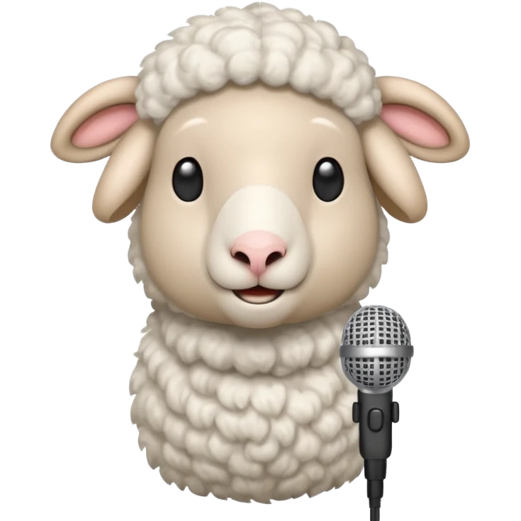 sheep with microphone











 emoji