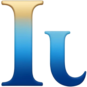 Bold Black-Blue-White-Gold Font Letter “i” emoji
