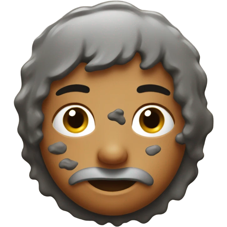 Mud on face emoji