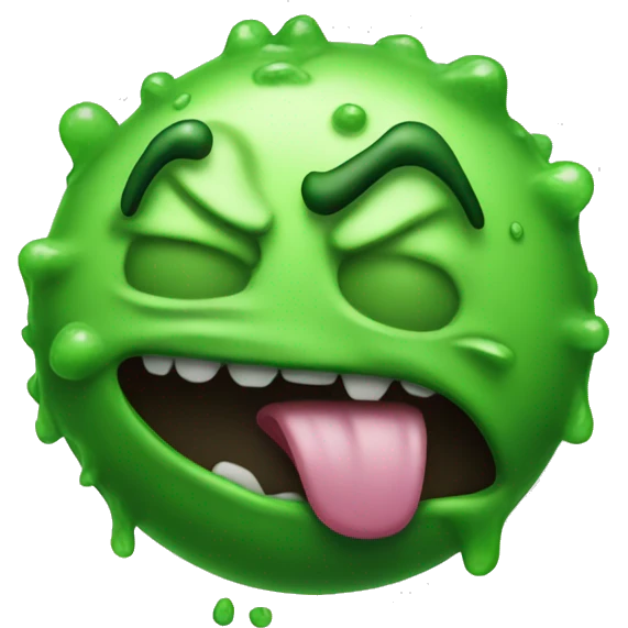 realistic gross green emoji