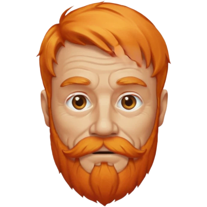 old adult male, orange hair and orange beard emoji