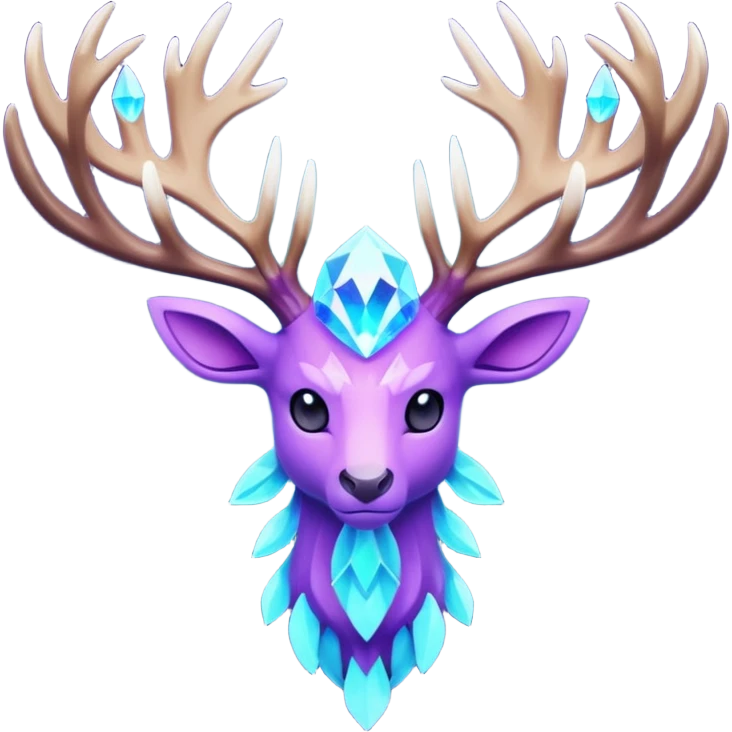 Pokemon legendary purple and cian crystal xerneas emoji