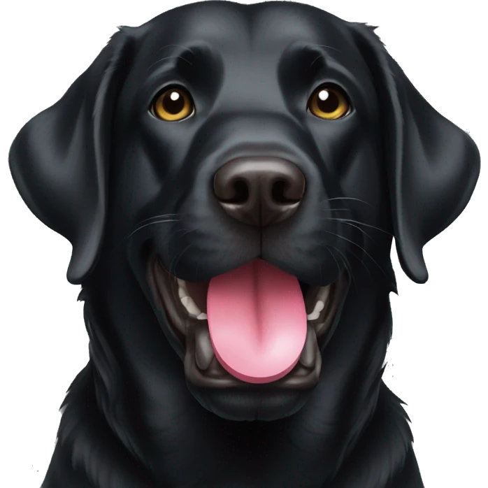 black labrador with ball in mouth emoji
