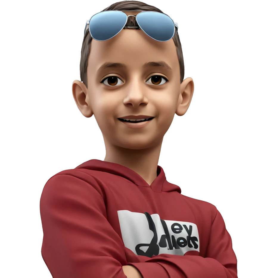 confident boy in sunglasses emoji