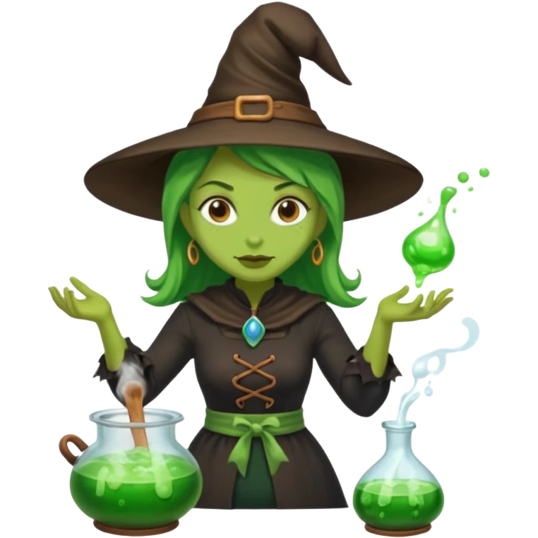 green witch cooking potion emoji