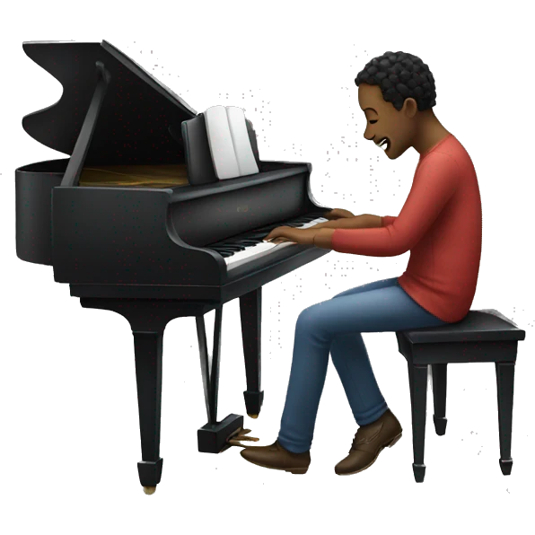 Person playing piano emoji