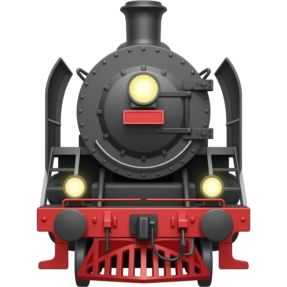 Steam train on the front emoji