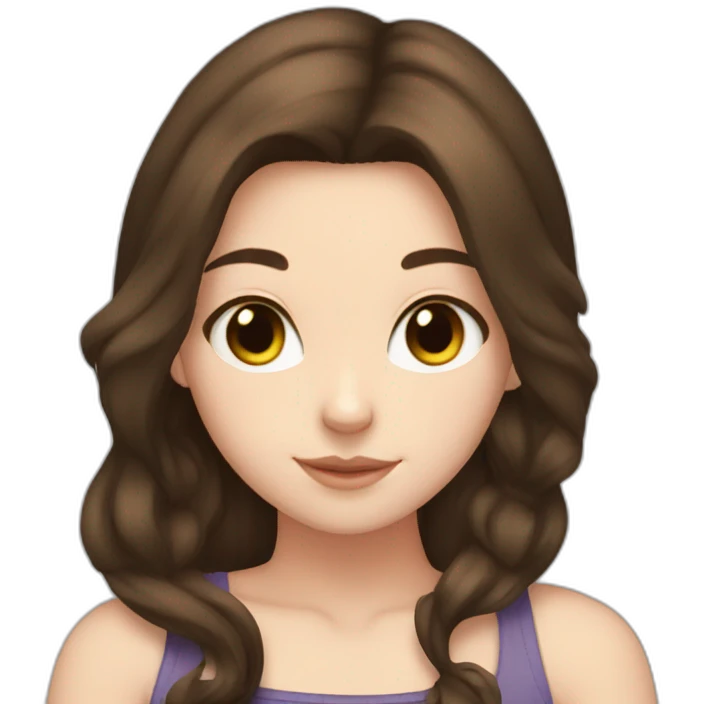 White girl brown hair hug black cat emoji