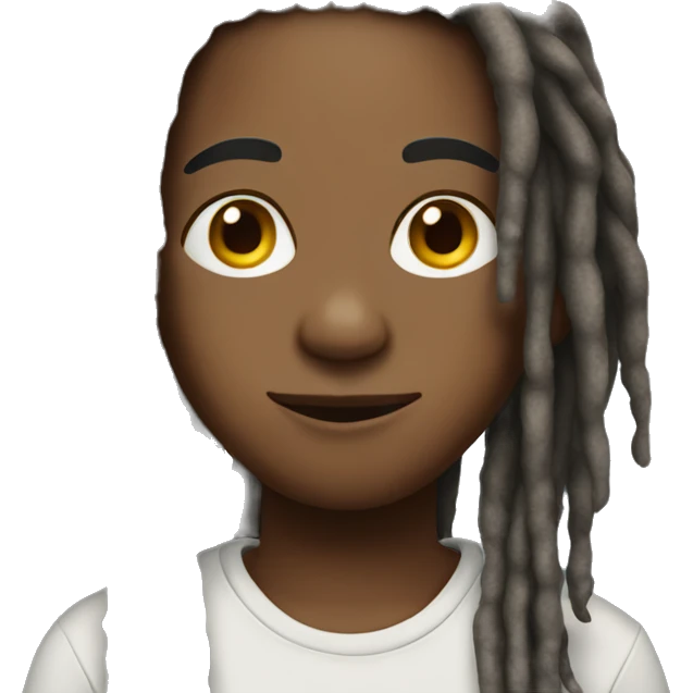 Boy with dreads in the studio  emoji
