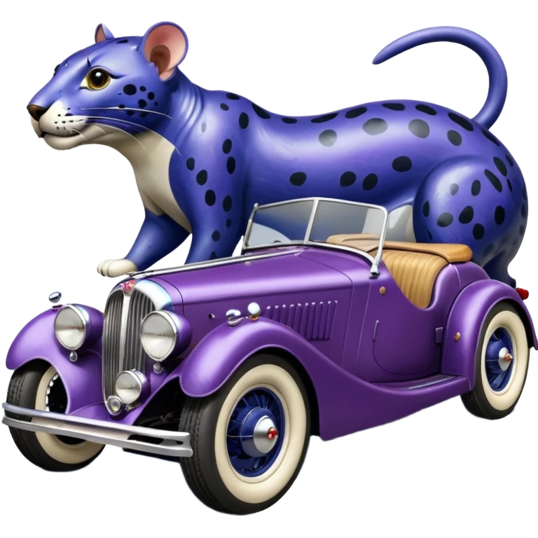 A very fast racing 1934 jaguar roadster rustic old antique rat hot rodded blueberry and cherry pearl trailer  emoji