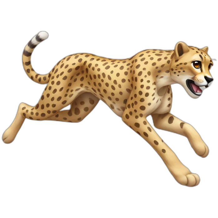 fast running cheetah emoji