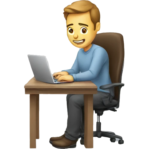 Man doing website emoji