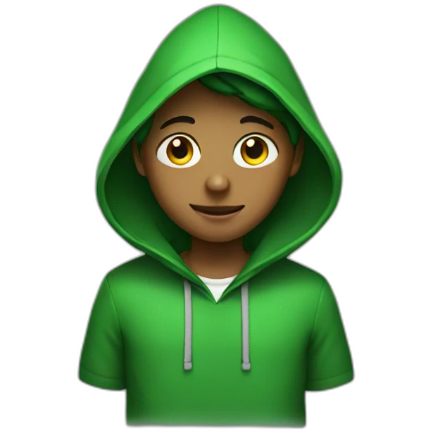 Boy with a green hood emoji