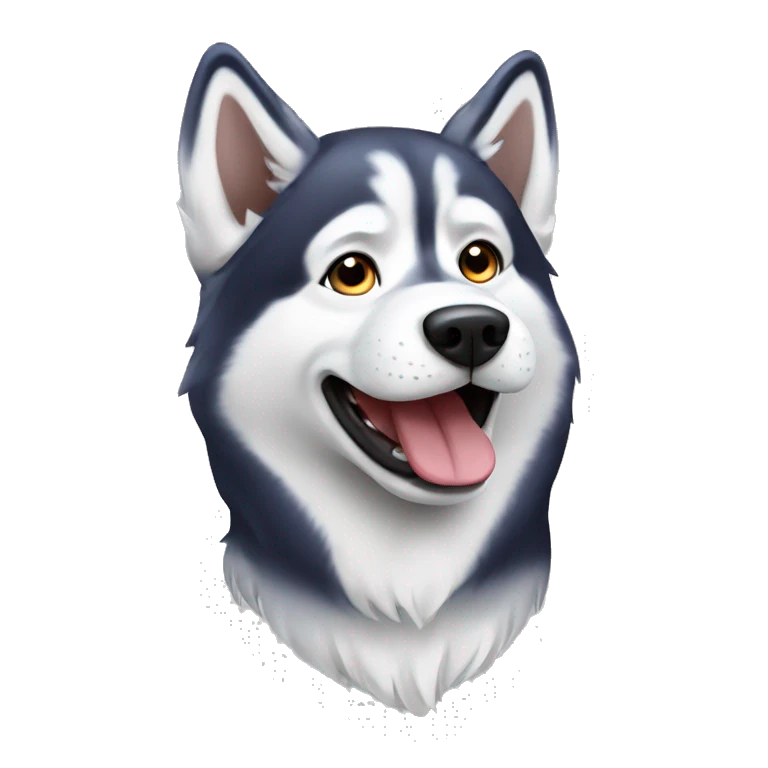 husky dog emoji