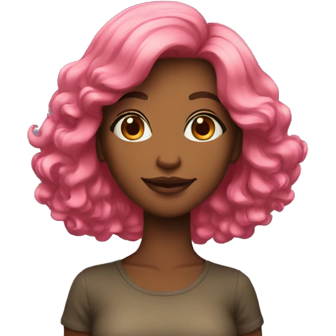 mulher com cabelo colorido emoji