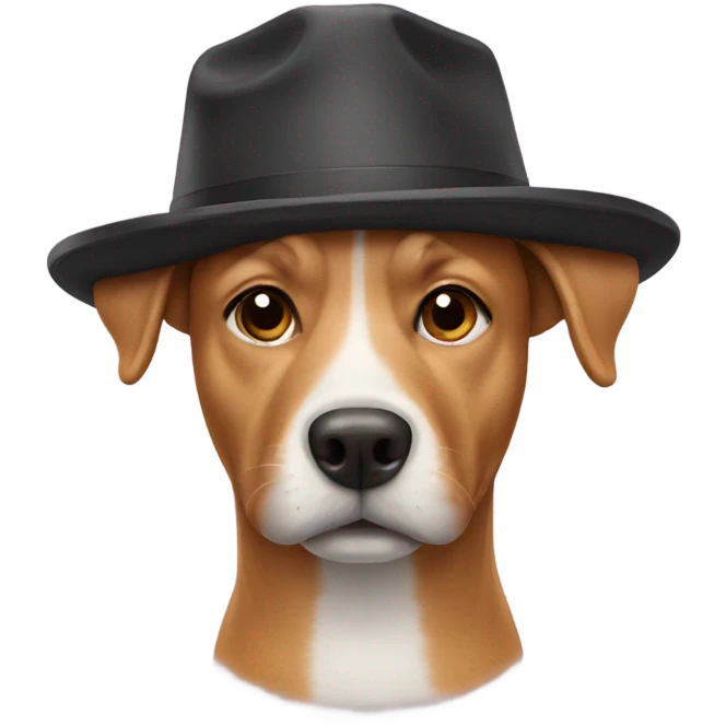 Dog wearing hat emoji