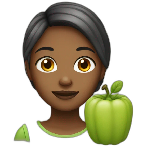 Vegan girl emoji