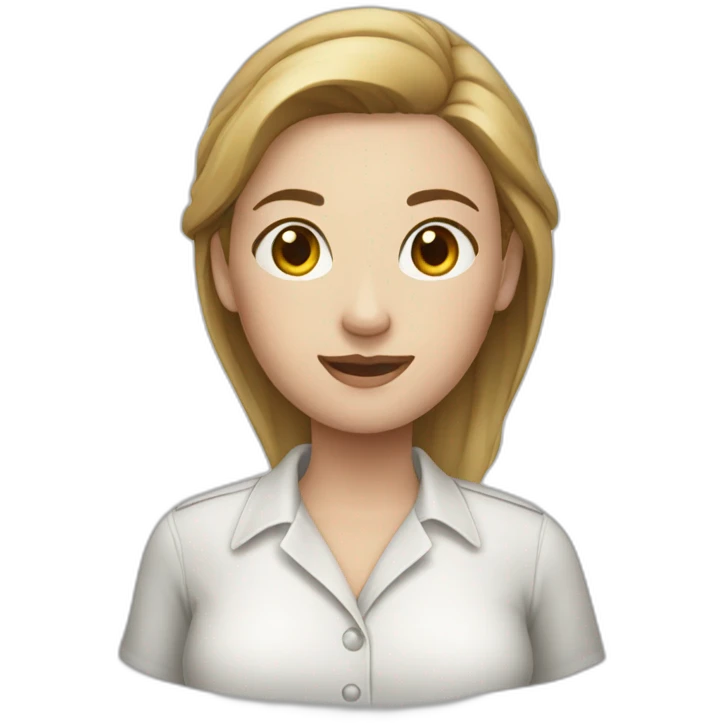 Woman with help clothes (white blouse) emoji