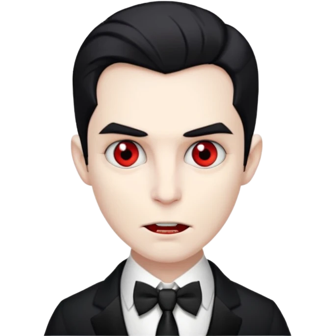 vampire with tie emoji