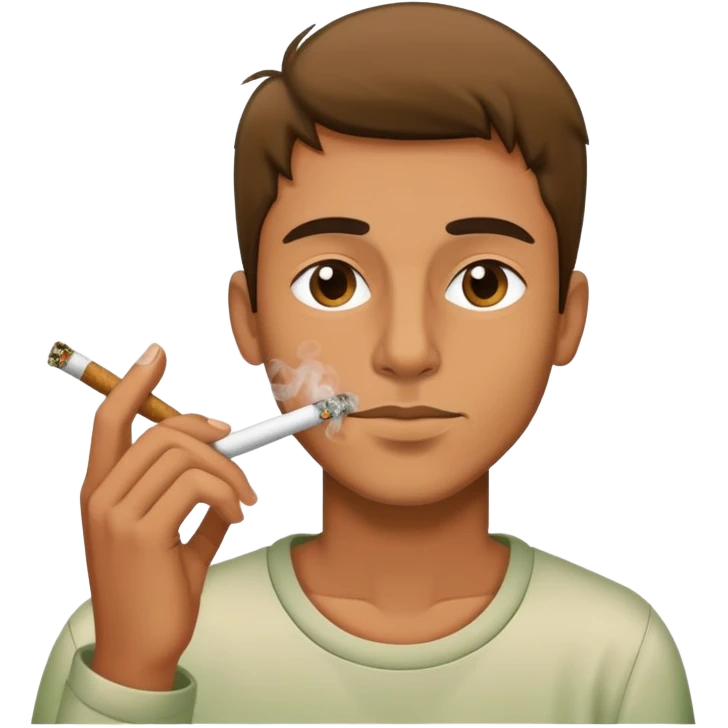 guy smokes weed emoji