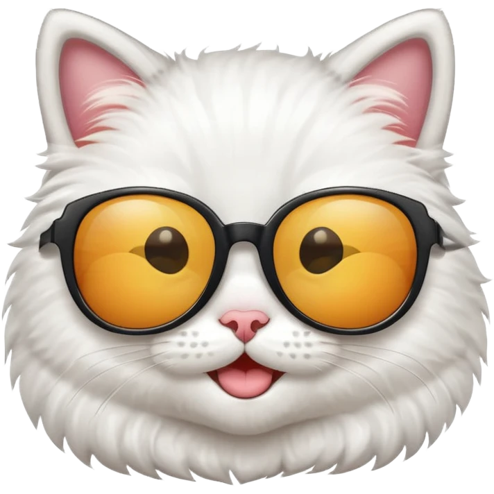 cute cat with big sunglasses, smiling emoji