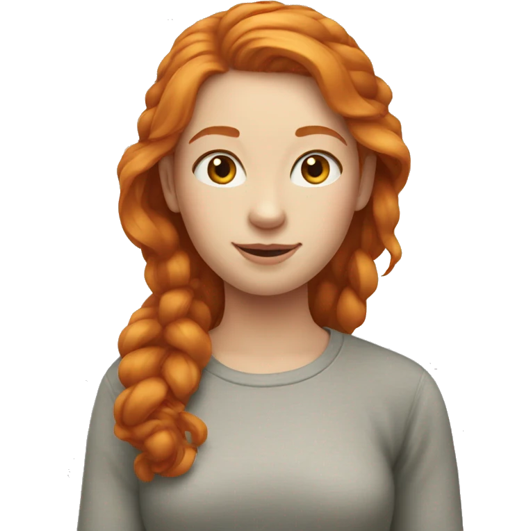 Ginger beautiful girl emoji