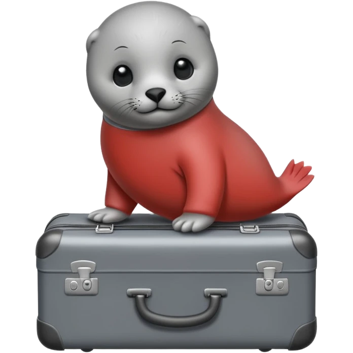 Baby seal with a suitcase  emoji