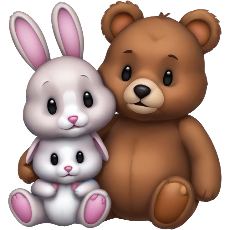 Bunny and bear emoji