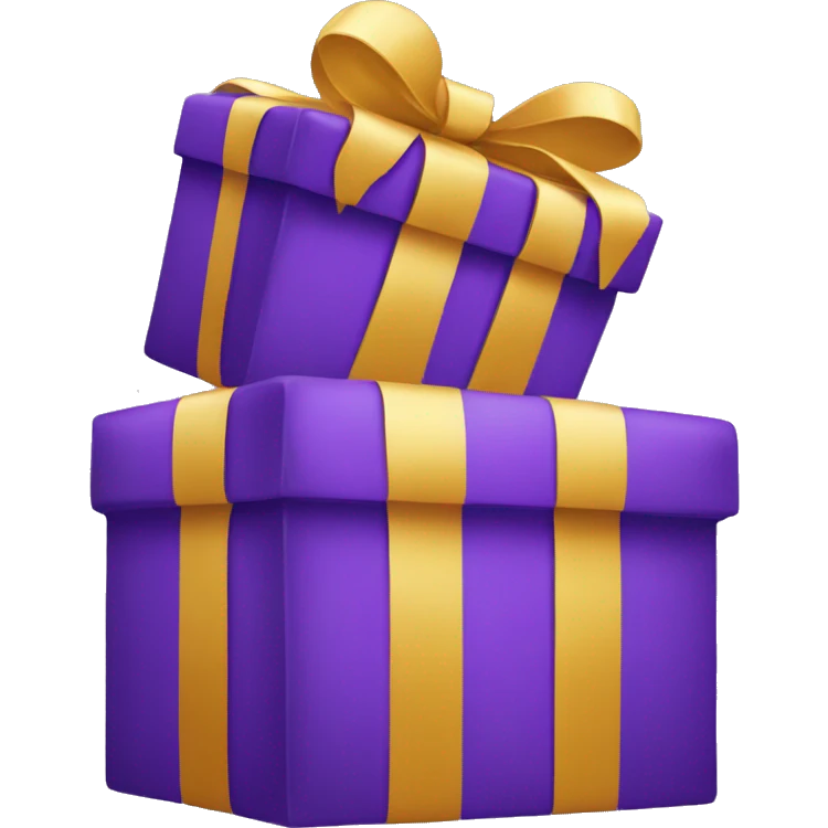 Purple Christmas gift emoji