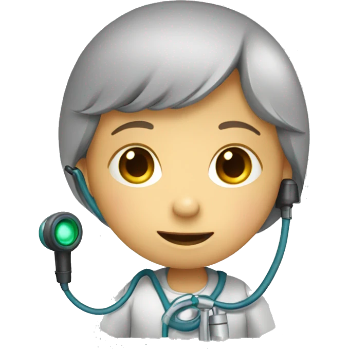 child with phonendoscope emoji