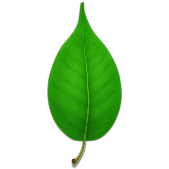 A glans on a leaf emoji