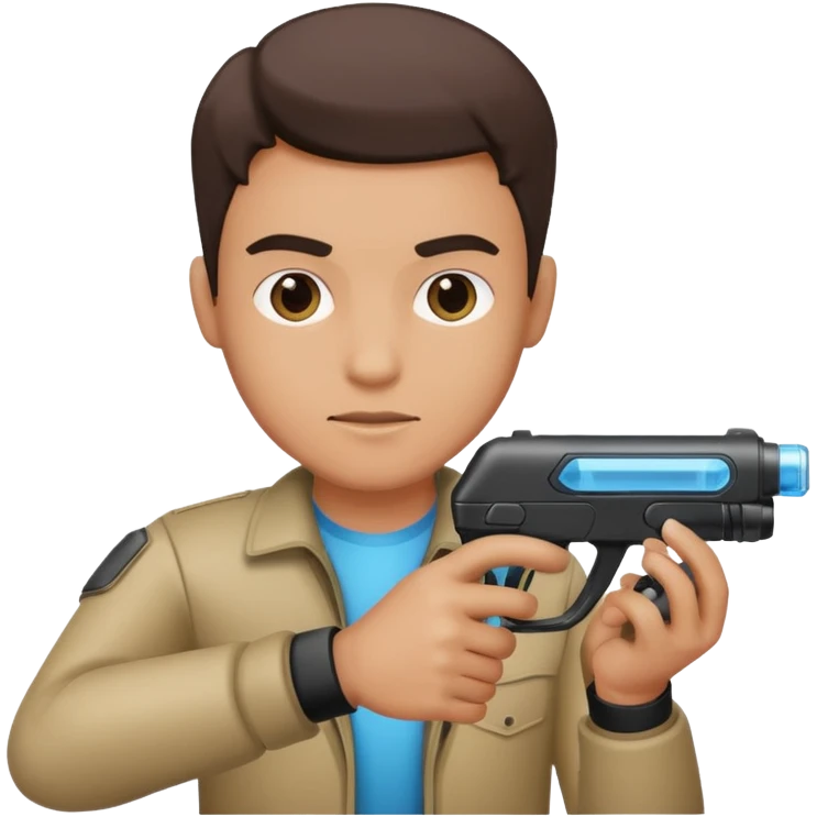 Gel blaster shooting guy emoji