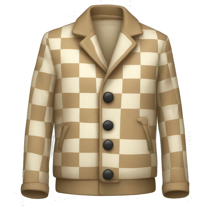 beige and white checkered jacket emoji