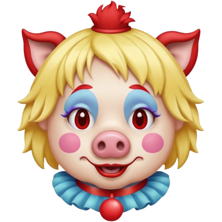 pig blonde clown emoji