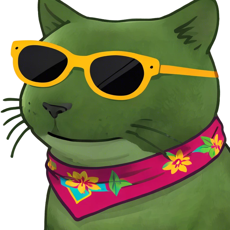 Cat with sunglasses emoji
