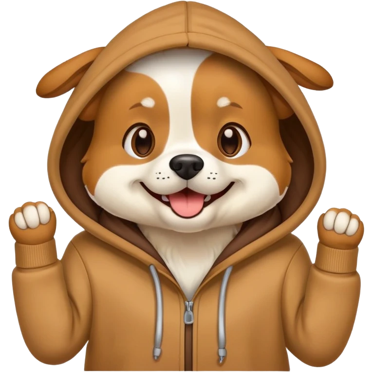 dog wearing a hoodie emoji