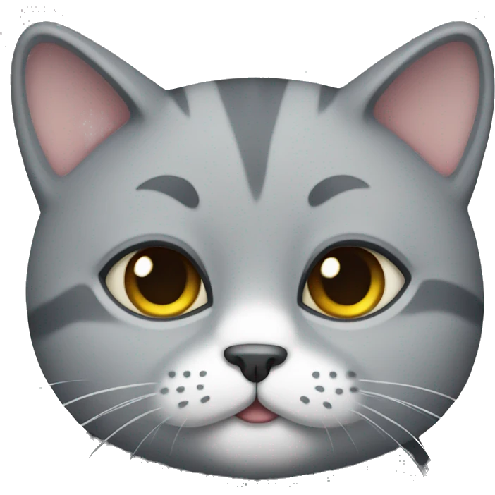 A gray chubby cat emoji
