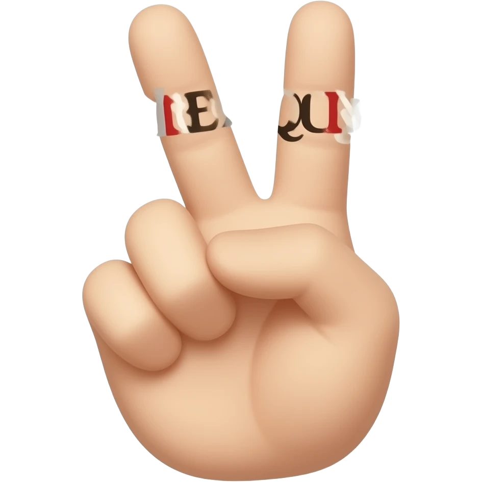 deux doigts qui font le signe qlf emoji