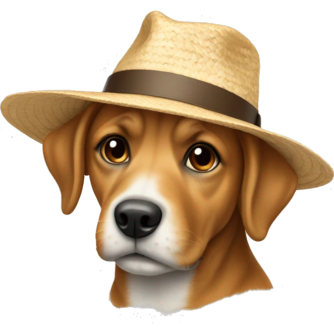 Chien avec chapeau  emoji