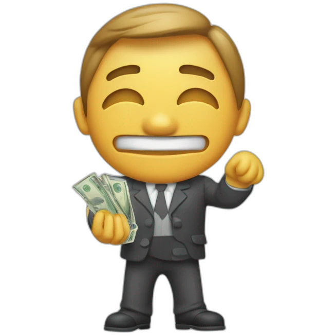 cotización de dinero en movimiento emoji
