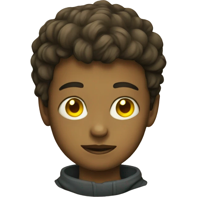 boy with yellow eyes portrait emoji