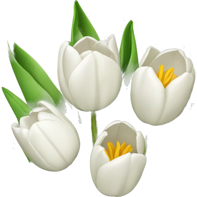 ramo de tulipanes blancos  emoji