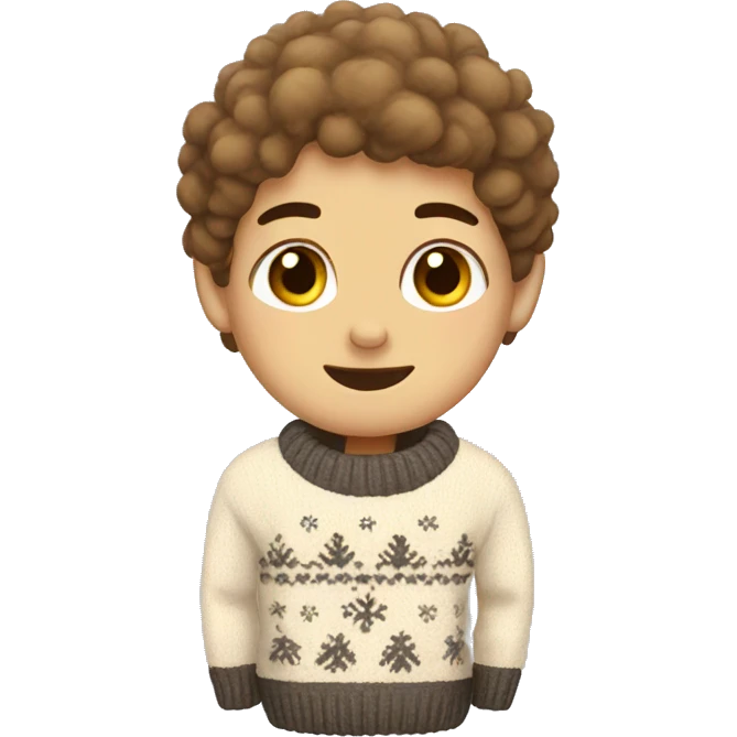 Cute winter sweater emoji