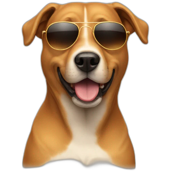 Dog with sunglasses emoji