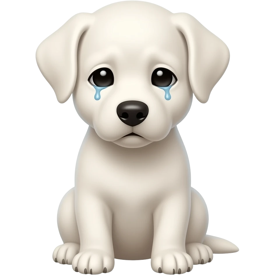 sad white puppy emoji