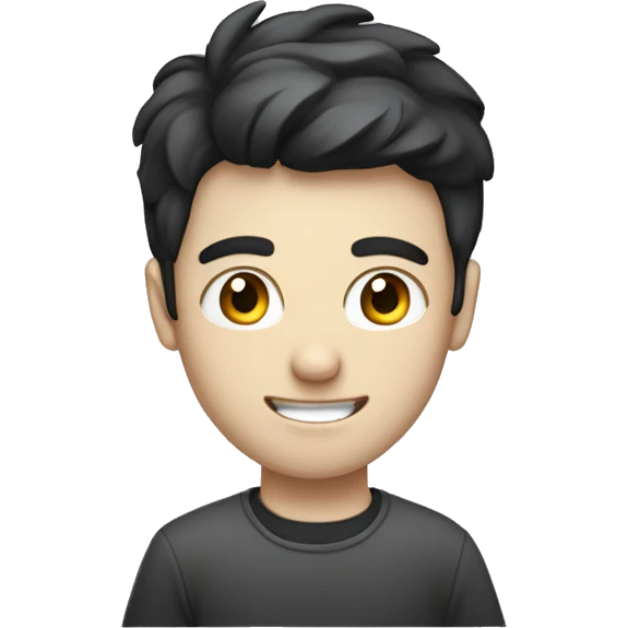 a young guy master with dark hair and white skin repairing iPhones emoji