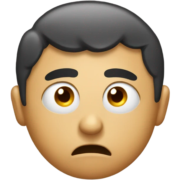 Annoyed emoji looking to the side with both eyes emoji